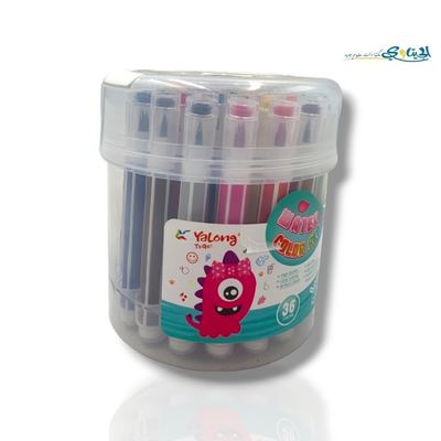 الوان فلوماستر رفيع 36 لون بعلبة شفاف
