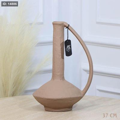 تحفة فازة 37سم شكل ابريق طويل موكا BR-25581 نحاس هندي %ه11