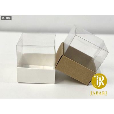 علب تغليف كرتون وجه شفاف 8*8*8