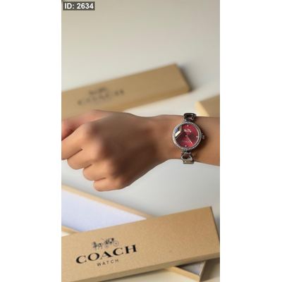 ساعة - Coach/ شكل دائري - شامل علبة الشركة / #5342