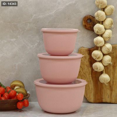 طقم طبروير/3 بلاستك زهري مدور محزز وجه شفاف EL82/1 =ت.ش3