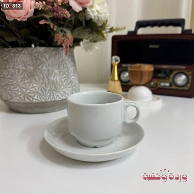 اكواب زجاج لون ابيض سادة مناسب للطباعة والأعمال اليدوية