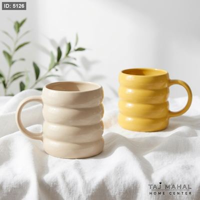 مج سيراميك بتصميم متموج