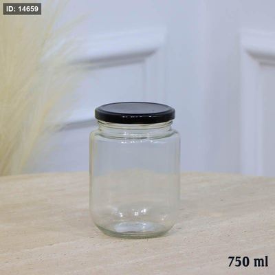 مطربان 720 مل زجاج سادة مدور غطا حديد اسود A46/1 =ع1