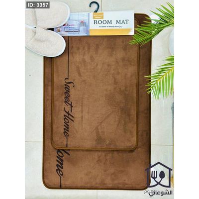 طقم دعاسات حمام (75x47CM,57x37CM) مخمل بطانة جلد