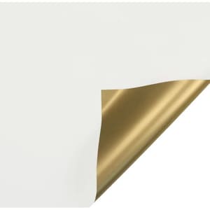 اوراق تغليف – وجه ذهبي- ابيض – 20 ورقة