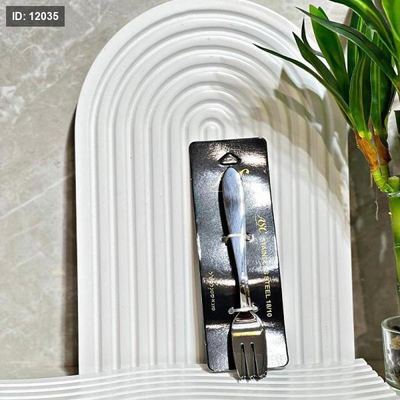 طقم شوك طعام صغير /6 كرت اسود ستانلس فضي AB7/5+AC152/4 =ج1 =ث9 =ط2