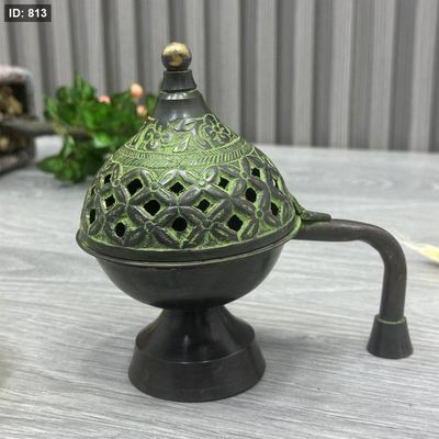 مبخرة نحاس انتيك هندي معتق مع يد