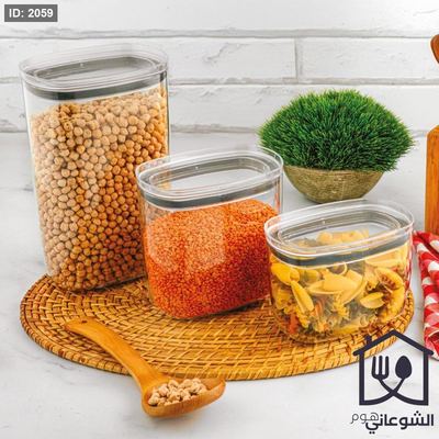 مرتبان تخزين اكروليك شفاف