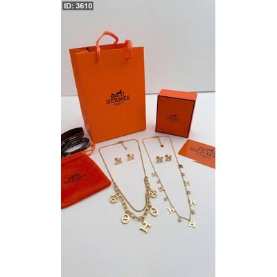 طقم سنسال وحلق - Hermes \ شامل علبة وكيس الشركة