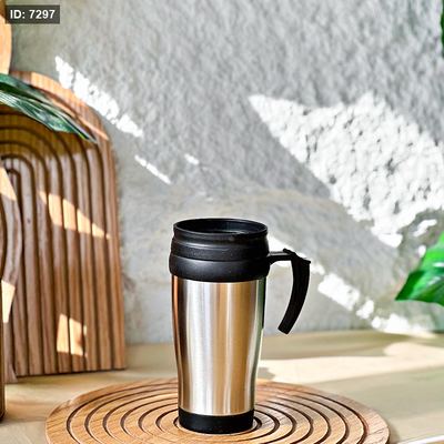 كاسة ماغ ستانلس ستيل غطا ويد بلاستك اسود SM238/1 =ل4