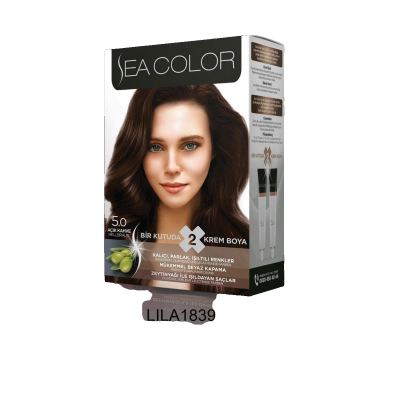SEA COLOR صبغة شعر بني فاتح 5/0 100مل