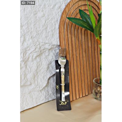 طقم شوك صغير /6 ستانلس ستيل يد رفيع خصر ذهبي SM129/8 =ل2