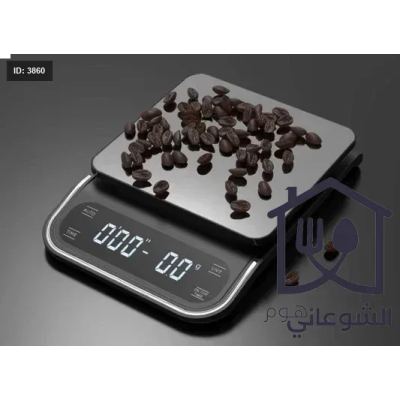 ميزان مطبخ ستانلس اسود ذكي USB مع شاشة ديجتال