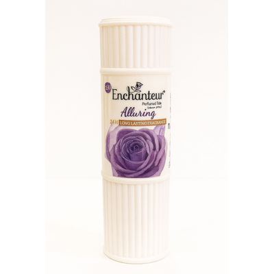 بودرة Enchanteur المعطرة – Alluring استمتعي بنعومة فائقة مع رائحة الورد البنفسجي الفاخرة التي تدوم حتى 24 ساعة