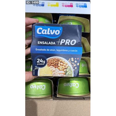 Calvo تونا مع البقوليات والبرغل عالية البروتين 24غرام بروتين وزنها 190 غرام