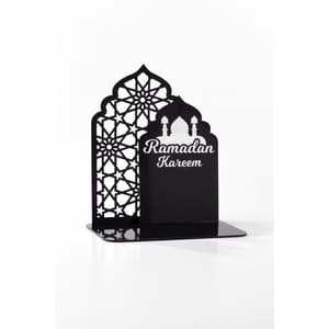ستاند قوس قطعتين اسود مع رمضان كريم فضي