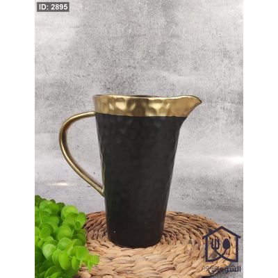 فازا هندي بورسلان اسود مع يد على شكل شاف