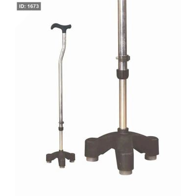 Tripod Walking Stick - Silver- U OC2089