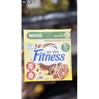 بارات الشوفان fitness مع الموز ورقائق الشوكولاتة فيه 6 بارات