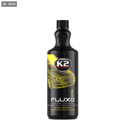 K2 FLUXO PRO 1L (شامبو حمضي احترافي لإحياء لمعان السيارات المطلية بالشمع أو السيراميك)