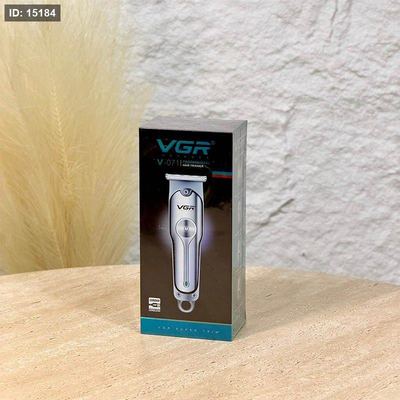 ماكنة حلاقة ذقن VGR الاصلية شاشة رقمية 1200ملي امبير فضي V-071 شحن =WW