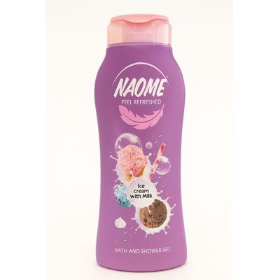 NAOME Feel Refreshed – جل استحمام برائحة آيس كريم بالحليب تركيبة غنية تنظف البشرة بلطف وتتركها ناعمة ومنتعشة عطر شهي مست