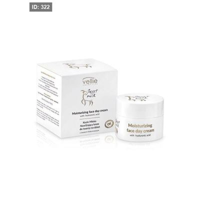 Vellie Goat Milk Moisturizing Face Day Cream with Hyaluronic Acid - كريم ترطيب الوجه اليومي بحليب الماعز وحمض الهيالورون