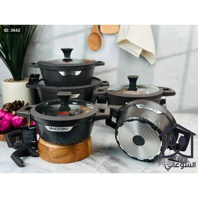 طقم طناجر يد سكب 5 قطع maestro chef