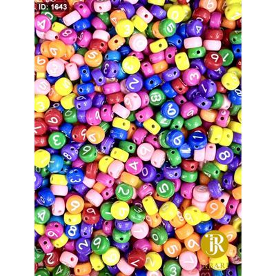 خرز بلاستيك ارقام 6ml