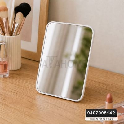 مراية مراه بلاستيك مع ستاند صغير 15 × 11 سم