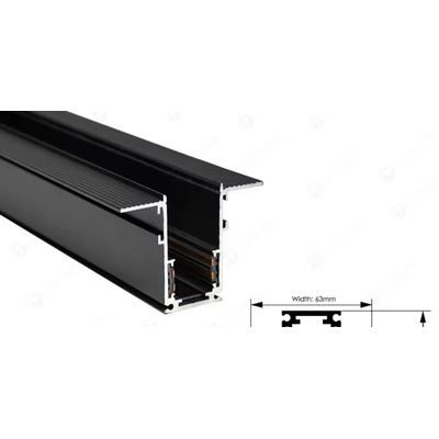 بروفيل جسر مغناطيس داخلي مسح اسود ( 1 متر ) LIPER 1.5MM
