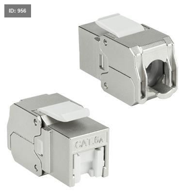CAT7 FTP Keystone Jack (180°, Toolless)