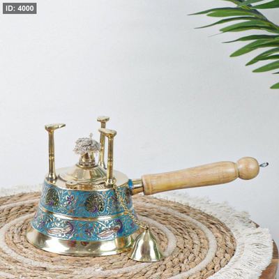 سبرتاية مدور نحاس ملون 125-121 يد خشب 4001 ط4.هه