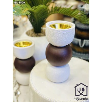 مبخرة بخور كرات بني وابيض