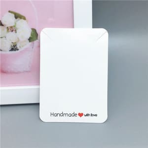 تعليقة سنسال “Handmade” ابيض- 50 قطعة