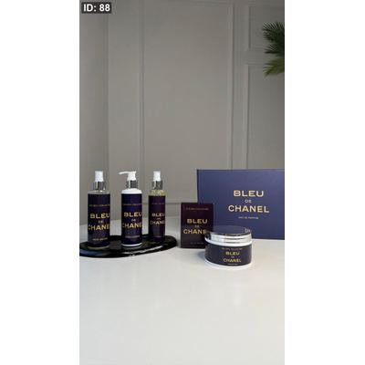 طقم عطر Bleu De Chanel - رجالي - ٥ قطع / شامل علبة الشركة