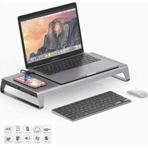 حامل لاب توب بموزع وشاحن لاسلكي نوع سي من اونتين 95109
