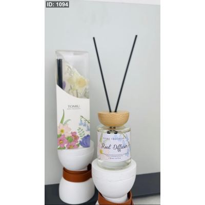 معطر جو عيدان غطاء خشبي فاتح دائري