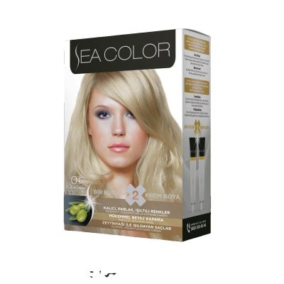SEA COLOR صبغة شعر اشقر بلاتيني فاتح 0/1 100مل