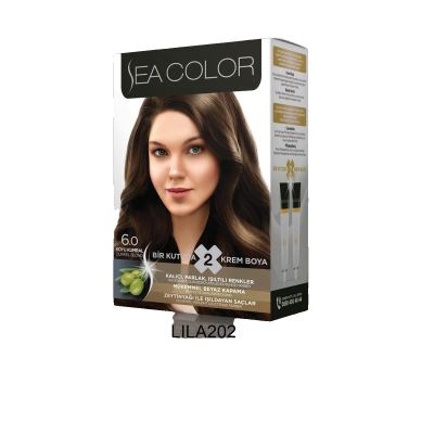 SEA COLOR صبغة شعر اشقر غامق 6/0 100مل