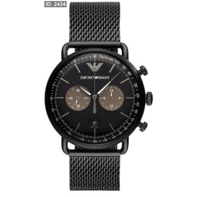 Emporio Armani AR11142 Black Mesh Bracelet Watch - W65279