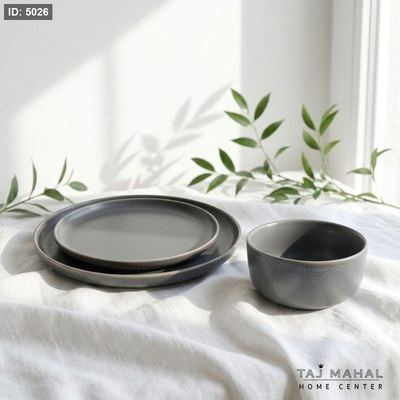 طقم صحون سفرة سيراميك 18 قطعة