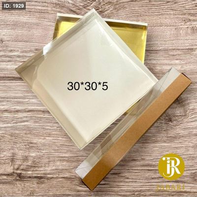 علب تغليف كرتون وجه شفاف 5*30*30