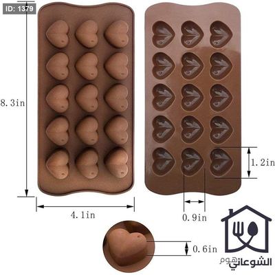 قالب شكلاتة سيليكون شكل قلوب شكلاتة دبي