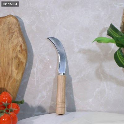 سكينة منحنية ستانلس ستيل يد خشب تقشير فواكة A74/5 =ع3