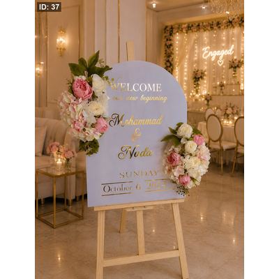 ✨ لوحة استقبال فاخرة بتصميم راقي ومميز للمناسبات