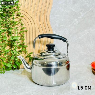 براد شاي 1.5لتر ستانلس ستيل يد عظم اسود K71/2 =ك3