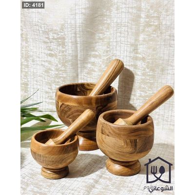 مدق ثوم خشب طبيعي هندي