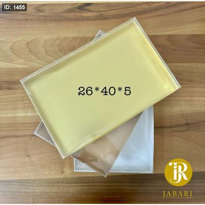 علب تغليف كرتون مع غطاء شفاف حجم 5*40*26